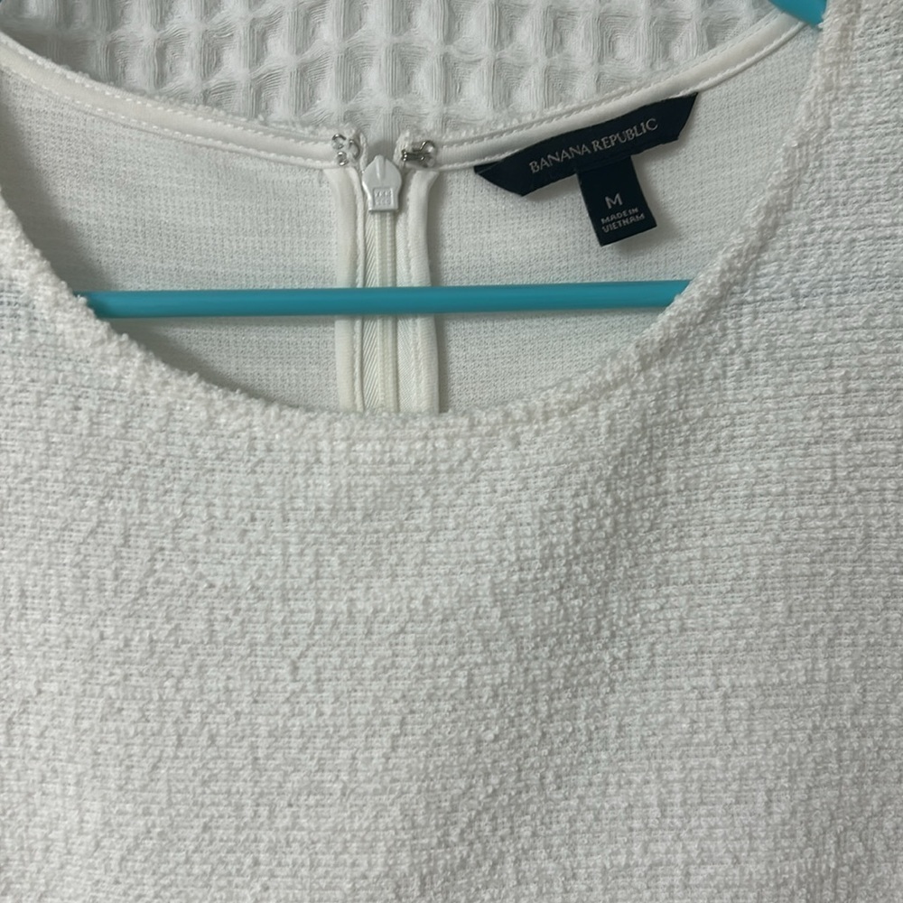 Banana Republic Short Sleeve Boucle Fringed Top - Picture 5 of 9
